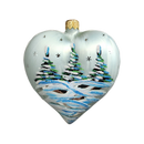 Country Heart Ornament - White Base