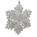Frosted White Snowflake Ornament - 5 Inch