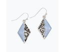 Silver Filigree Earrings with Soft Blue Inlay - Gift Shoppe >> Jewelry >> Earrings - by Periwinkle By Barlow