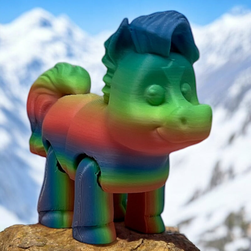 Barnyard Horse- Pastel Rainbow