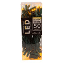 50-Light 5mm Classic White LED Green Wire Light Set - Christmas >> Lighting - by Kurt Adler