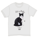 Life is Better with a Black and white cat T-Shirt -