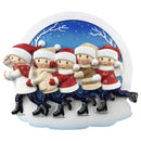 Ice Skating Family of 5 Ornament
