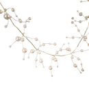 Pearl Beads With Gold Wire Garland - 5 Foot