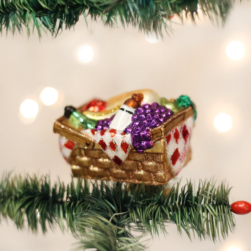 Picnic Basket Ornament - The Country Christmas Loft
