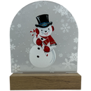 LED Snowman Acrylic Shelf Sitter