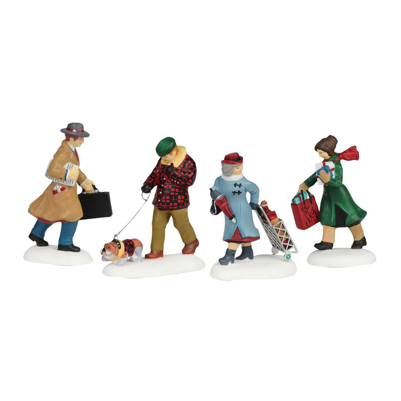 Department 56 Busy City Sidewalks - 4 Piece Set - The Country Christmas Loft