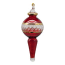 Lattice Glass Ornaments With Gold Accents - Red Ball with Finial - Egyptian Glass - by Egyptian Museum - view 2