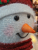 Lighted Sparkle Snowman - 44 Inches Tall
