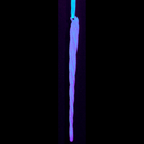 Glass Glow In The Dark Glittered Icicle Ornament -