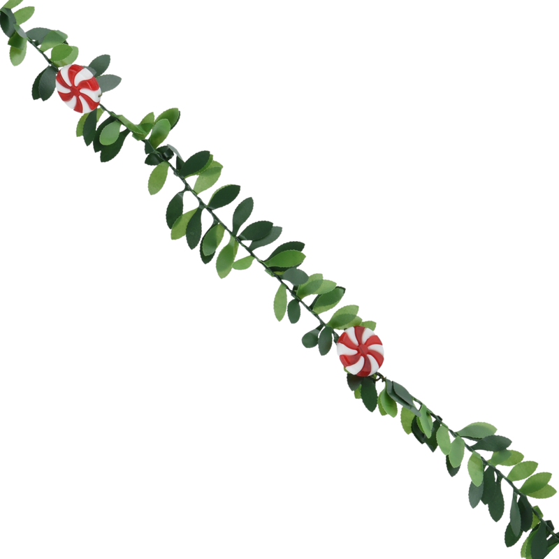 Whimsical Holly Garland - Mushroom Accents