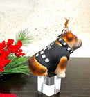Bulldog Glass Figurine Ornament - Bad to the Bone - Christmas >> Ornaments >> Animals - by Christmas By Krebs - view 2
