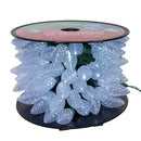 100-Light Cool White LED Faceted C9 Green Wire String Lights