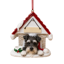 Ceramic Doghouse Ornament - Schnauzer - Uncropped - Animals - by E&S Pets