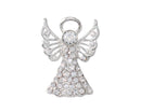 Crystal And Silver Angel - Pin