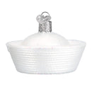 Navy Cap Glass Ornament