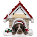 Ceramic Doghouse Ornament - German Shorthaired Pointer