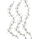 300L Warm White Superbright Twinkle Cluster Garland (Green Wire) - 9 Foot