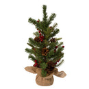 24-Inch Red Berries and Pinecones Artificial Christmas Tree - Christmas >> Trees and Wreaths - by Kurt Adler - view 2