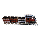 Metal Holiday Harlequin Train - 37 Inches Long