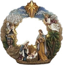 Lighted Nativity Tabletop Wreath -17 Inch