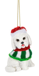 Santa Paws - Dog Ornament - Bichon Frise - Christmas >> Ornaments >> Animals - by Ganz