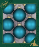 Christmas by Krebs 2-5/8" Balls - Gold Caps - Turquoise Bliss  8 Pack - Christmas >> Ornaments >> Classics