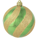 6" (150mm) Commercial Shatterproof Ball Ornament - Limeade with Gold Swirls - Christmas >> Ornaments >> Shatterproof - by Chr