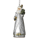 Silver Vintage Santa Ornament - - Christmas >> Ornaments >> Santa Claus - by Gerson