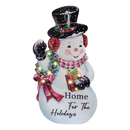 Lighted Metal Snowman Porch Easel - 26 Inch