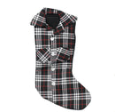 Plaid Lumberjack Shirt Stocking - Black