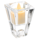 Crystal Clear Candle - Reversible Holder - 3.5 Inch