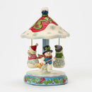 Rotating Snowman Carousel Figurine