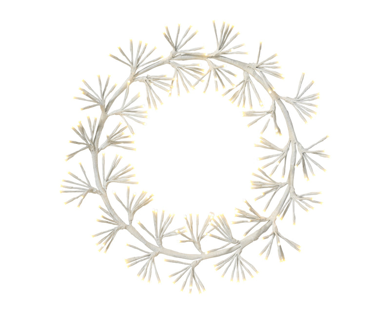 Warm White LED Lighted Wreath - 19 Inch
