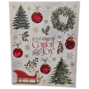 Good Tidings of Comfort and Joy Foil-Accented Window Cling Sheet – Traditional Holiday Classic