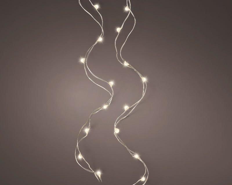 Micro Wire String Lights - 100 LED - Warm White - Silver Wire