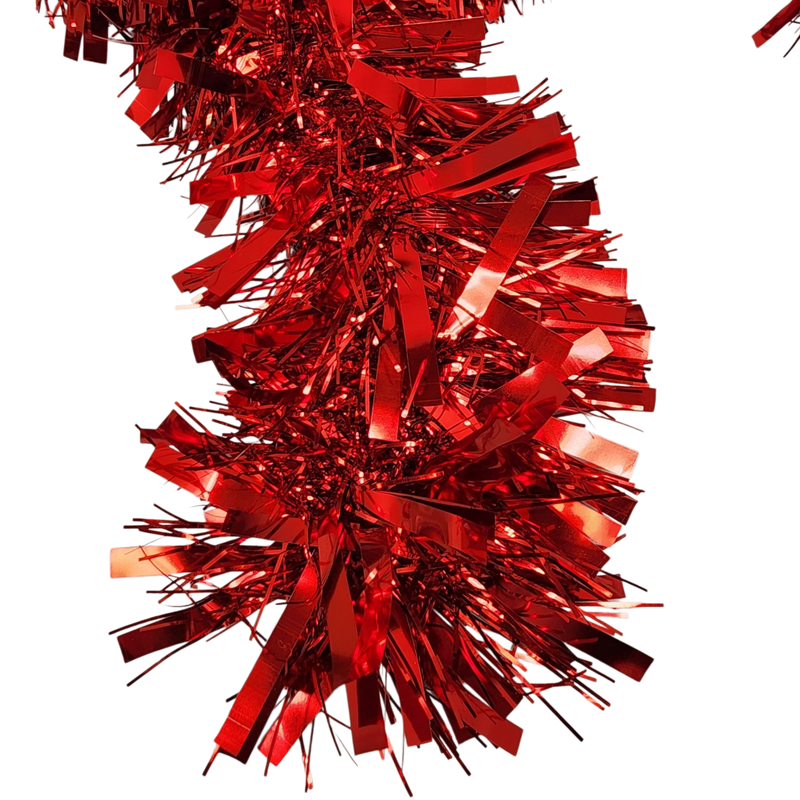 12 foot 6 Ply Luxury Tinsel Garland - Red