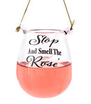 Stemless Liquid Wine Glass Ornament - Stop and Smell the Rosé - Christmas >> Ornaments >> Food & Drink - by Kurt Adler