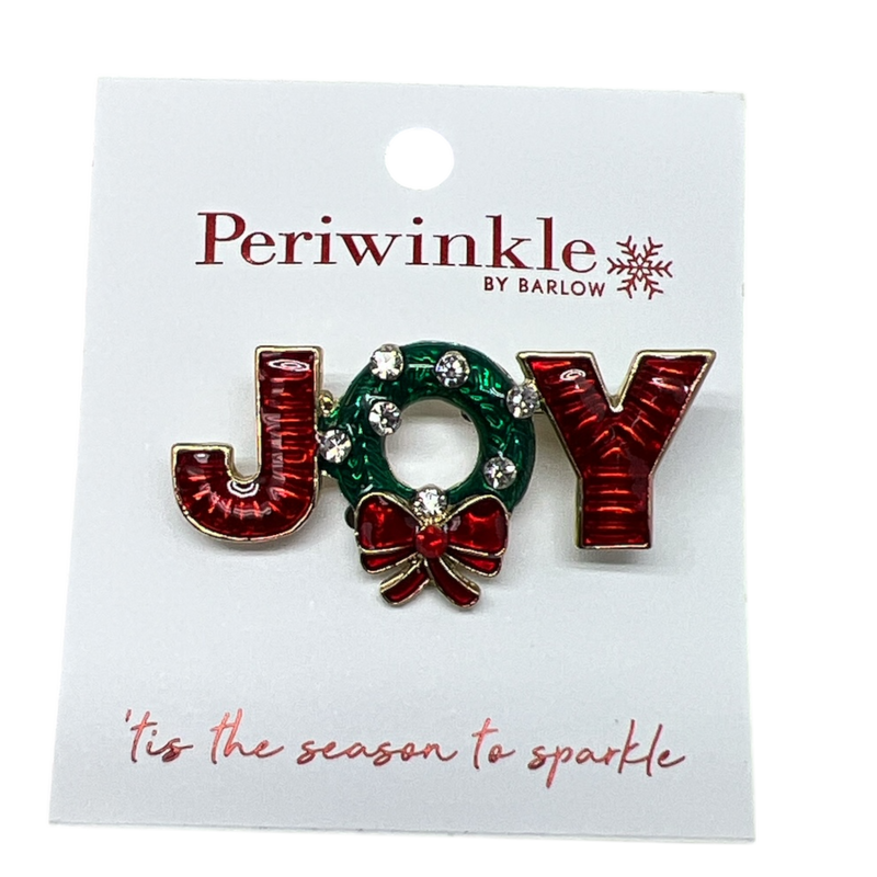 Joyful Wreath Crystal Pin