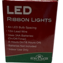 20-Light Battery-Operated Ribbon Lights - Gold