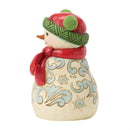 Snowman Pom Pom Hat Figurine