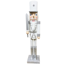 Classic Silver Nutcracker - 2 Feet Tall - with Sword
