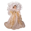 Gold/White Angel with Fiberoptic Aura - 16 Inch