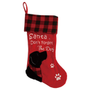 Santa Don't Forget the Dog Stocking - Embroidered - Christmas >> Stockings - by Season's Design