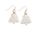 TwoTone Silver Christmas Tree - Earrings