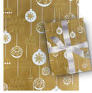 Glitter Accented Roll Wrap - 30" x 96" - Golden Ornament