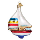 Sailboat Glass Ornament - Christmas >> Ornaments >> Sports - by Old World Christmas