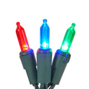 Multicolor LED String Lights - 100 Light - Green Wire - Christmas >> Lighting - by General Electric - view 3