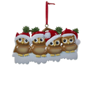 Adorable Owl Family Ornament - Family of 4
