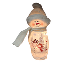 Lighted Snowman Lamp - Snow Couple - 8 Inches tall